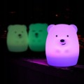 Lampka nocna MIŚ dla dzieci LED kolorowa silikon RGB zabawka na pilot
