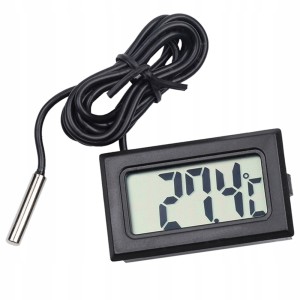Termometr elektroniczny LCD z sondą do akwarium
